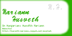 mariann husveth business card